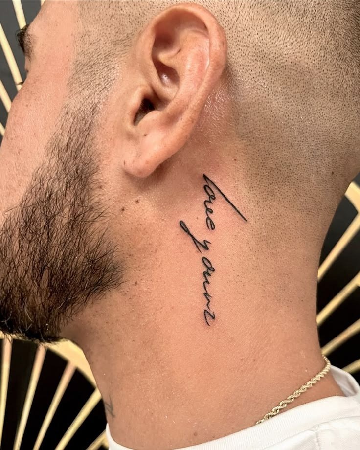 Love Yours Minimal Script Tattoo Design