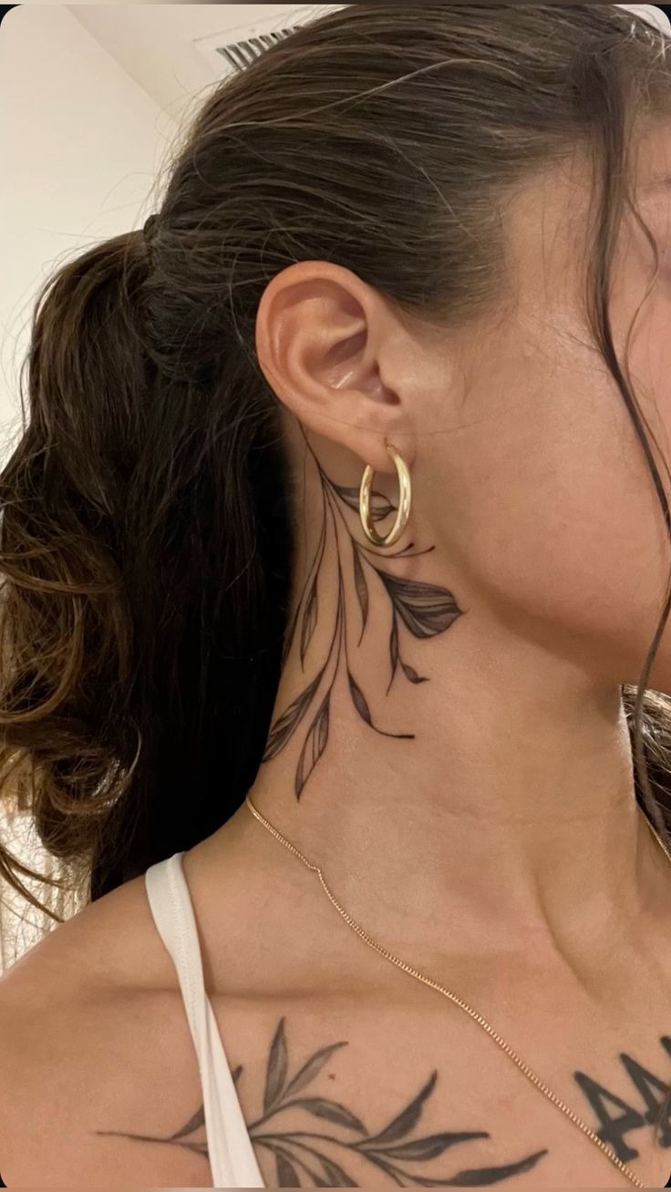 Vertical Character Writing Tattoo Design