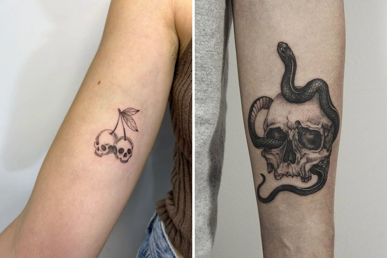 25+ Bold Skull Tattoo Ideas That Are Beautiful and Totally Unforgettable Featured Lookbook Collage