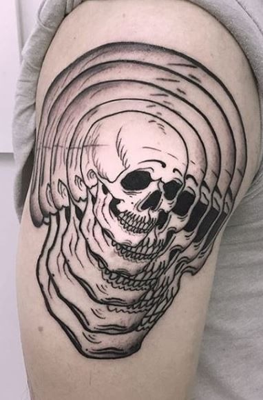 Optical Illusion Skull Tattoo Tattoo Design
