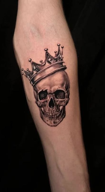 Skull with Crown Tattoo Tattoo Design