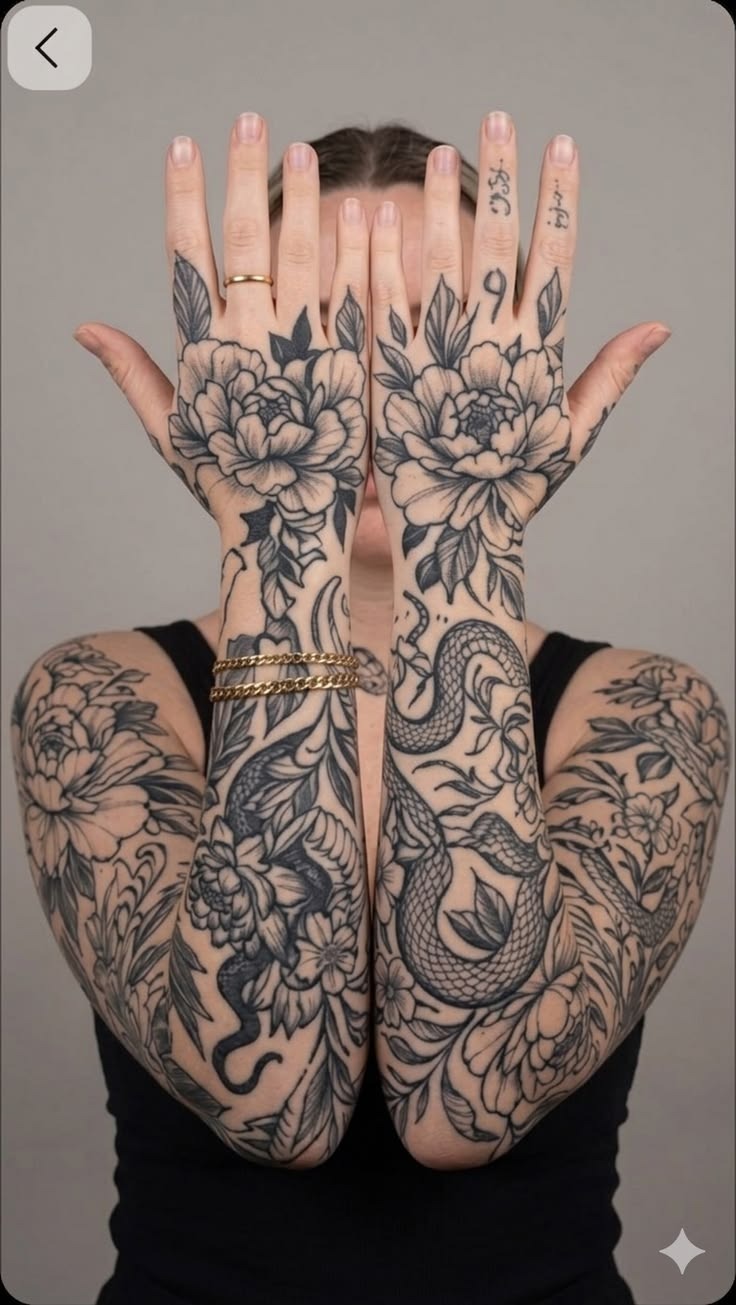 Snake and Dagger Traditional Sleeve Tattoo Design