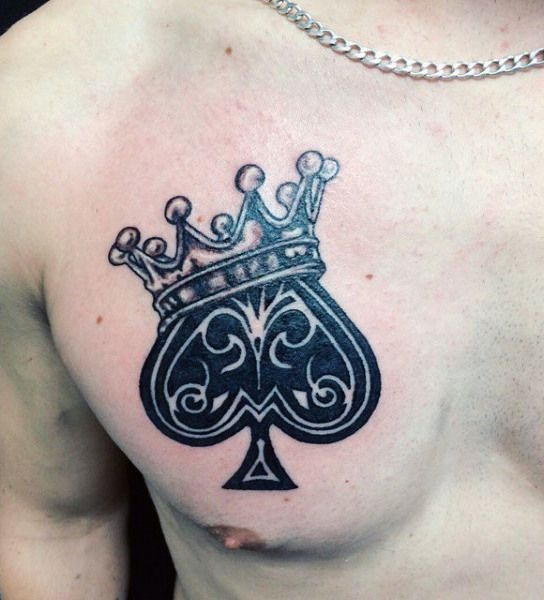 Layered Ace Card Stack Tattoo Design