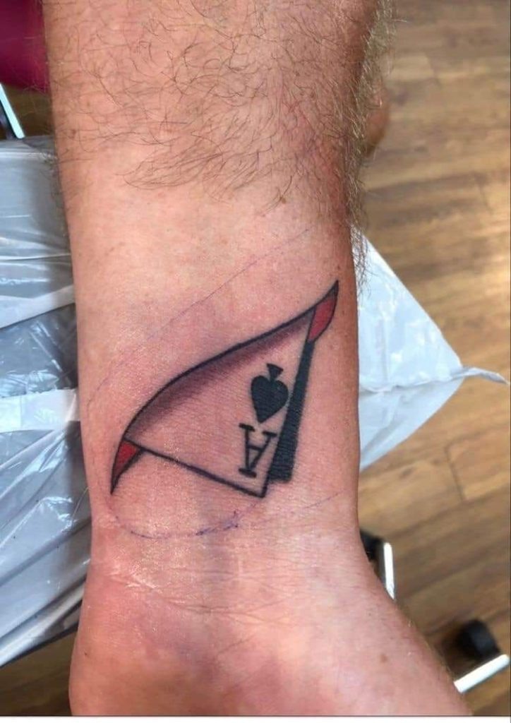 Minimalist Black Ace Spade Tattoo Design