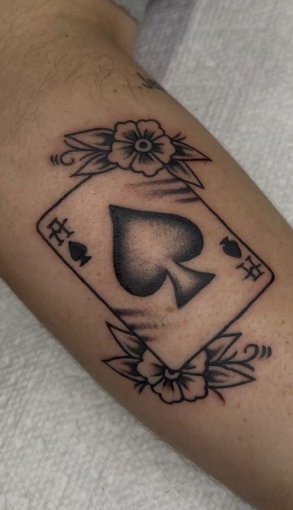 Playing Suit Wrist Set Tattoo Design