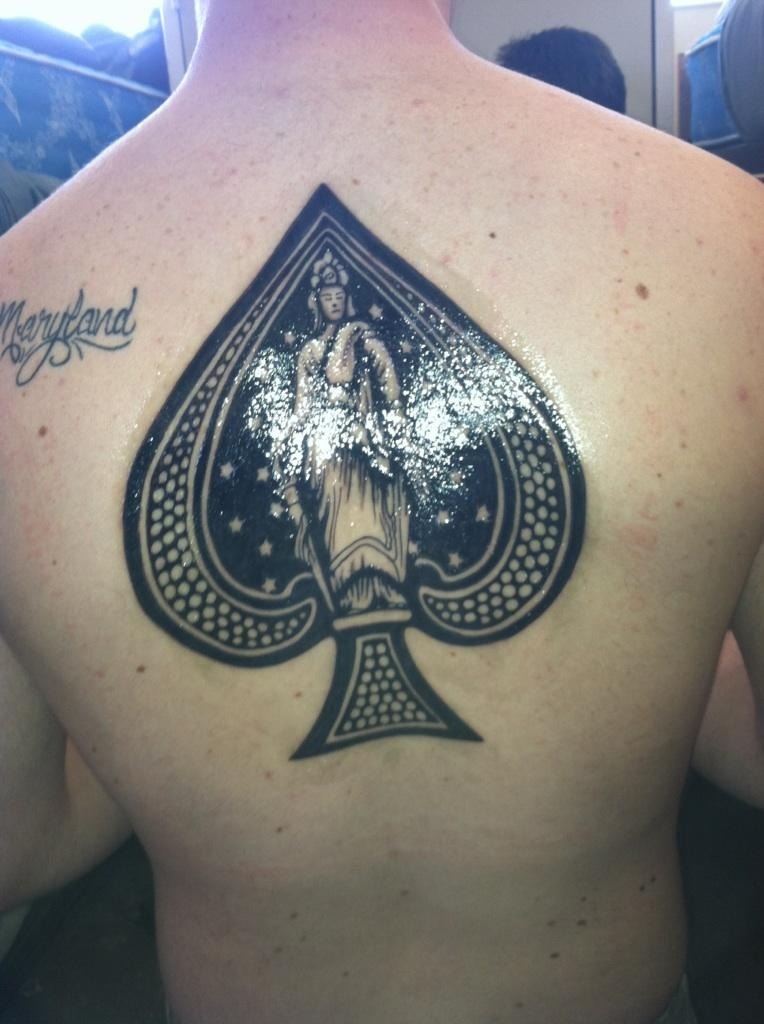 Sacred Spade Back Piece Tattoo Design