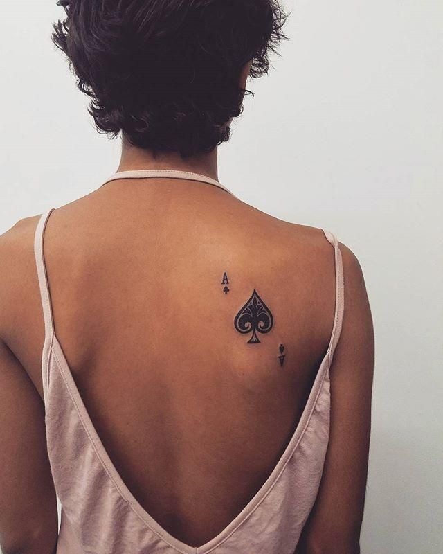 Tiny Wrist Spade Symbol Tattoo Design