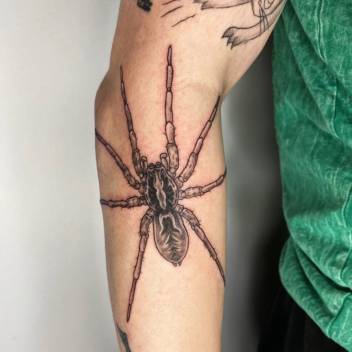 Dark Web Spider Silhouette Tattoo Design