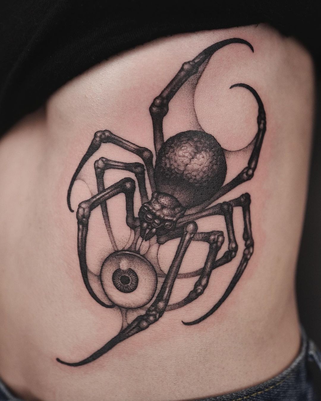 Glossy Neck Spider Tattoo Tattoo Design