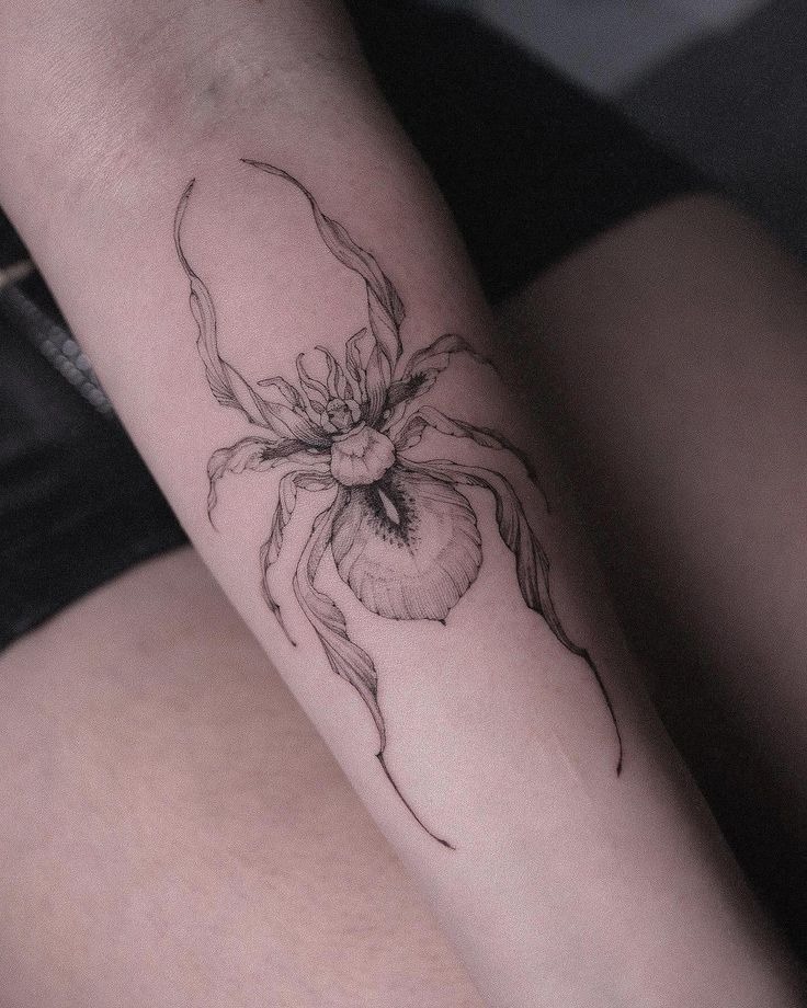 Spider And Hanging Figure Web Design Tattoo Design