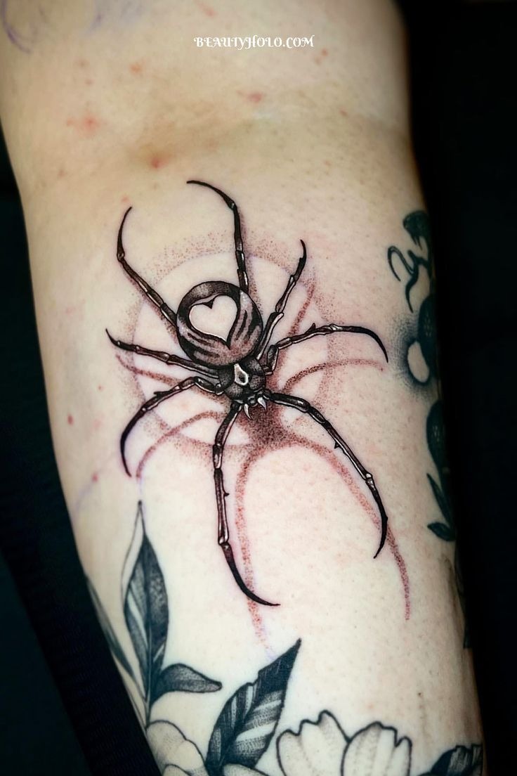 Webbed Spider On The Neck Tattoo Design