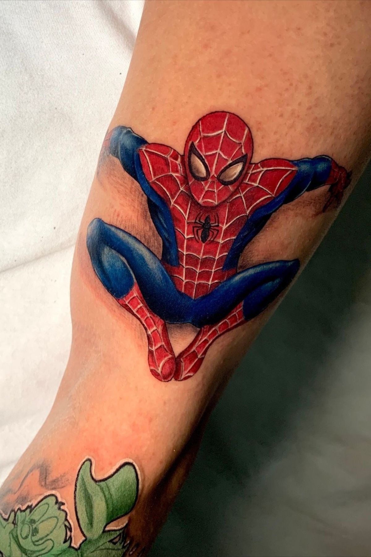 Artistic Spider-Man Shoulder Collage Tattoo Tattoo Design