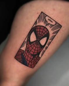 Framed Comic Panel Spider-Man Tattoo Tattoo Design