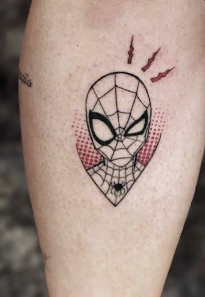 Simple Spider-Man Head Tattoo Tattoo Design