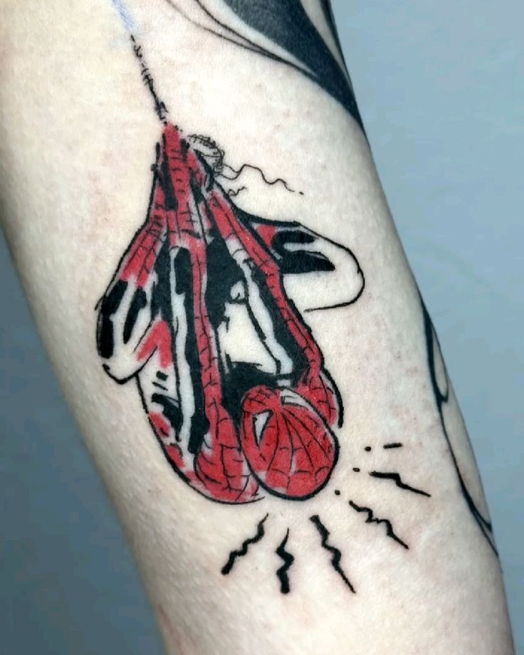 Upside-Down Spider-Man Tattoo Tattoo Design