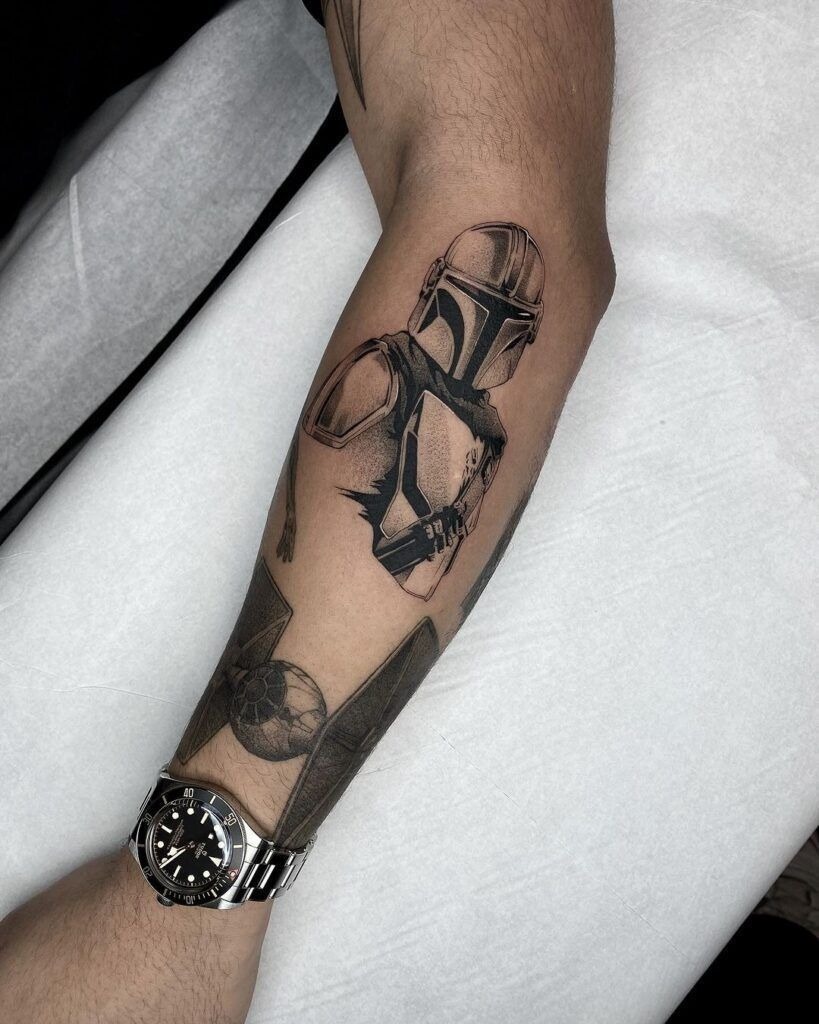 Mandalorian Forearm Tattoo Tattoo Design