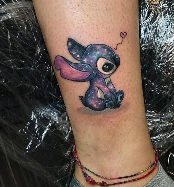 Galaxy Stitch with Subtle Stitch Detail, a tattoo design rendered in clean detailed linework.