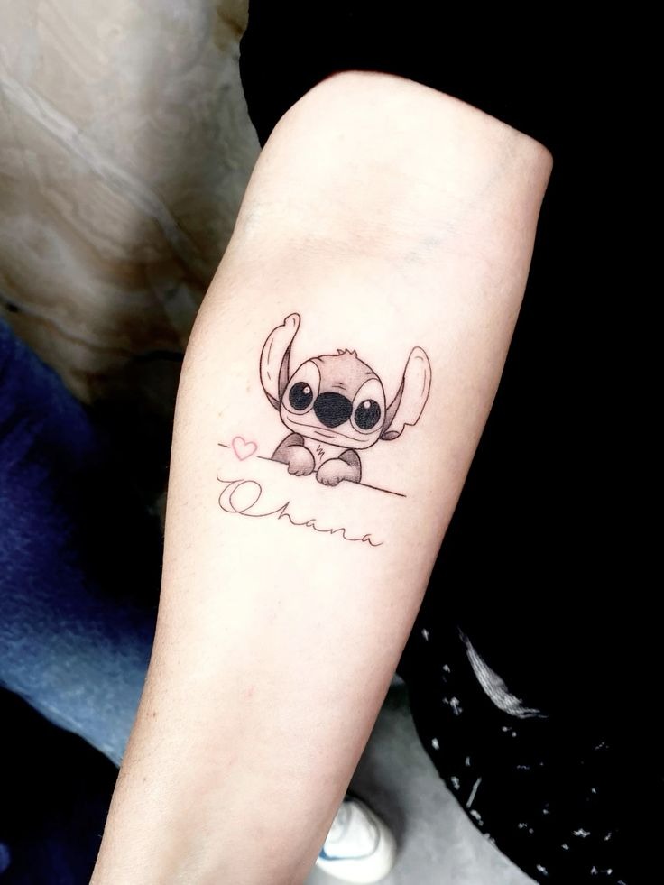 Minimal Ohana Line Tattoo, a tattoo design rendered in clean detailed linework for the arm.