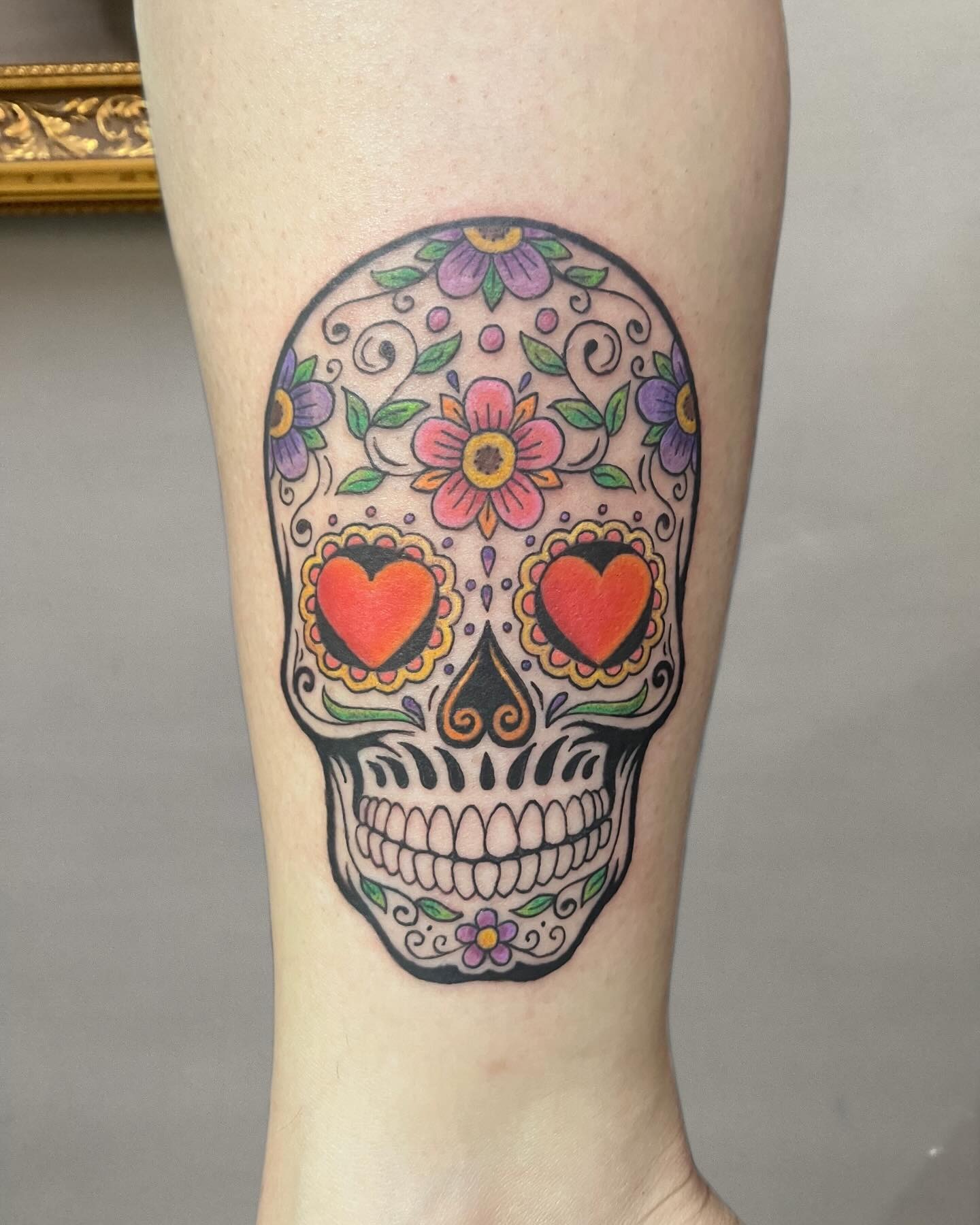 Heart Eye Sugar Skull Tattoo Tattoo Design