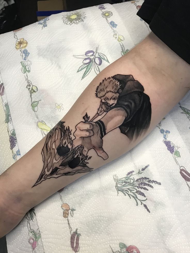 Linework Chaos - Hands and Cursed Mouth Tattoo Design