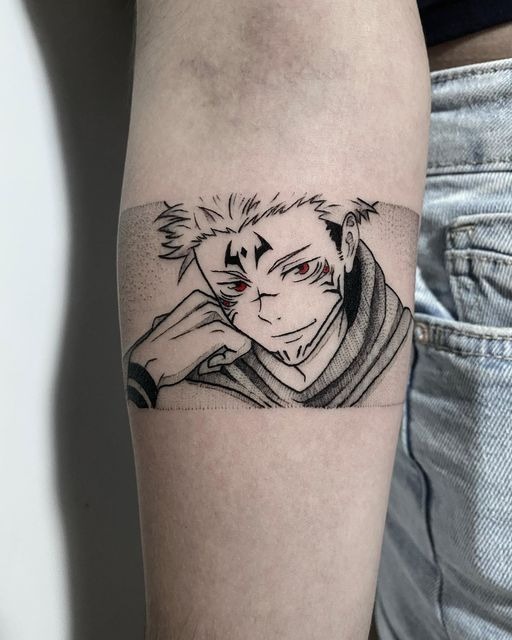 Monochrome Sukuna Armband Tattoo Tattoo Design