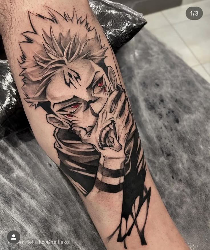 Sukuna and Toga Tag-Team Ink Tattoo Design