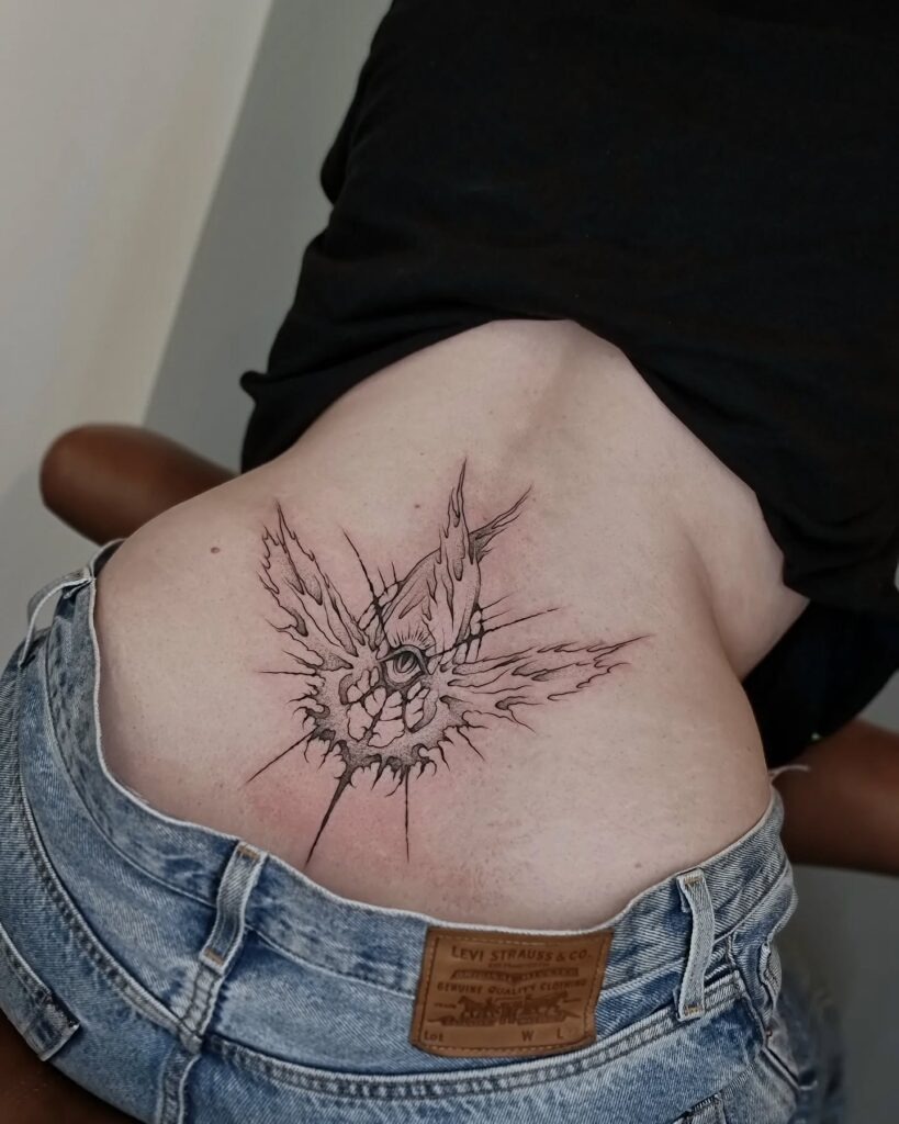 Biblical Angel Lower Back Tattoo Tattoo Design
