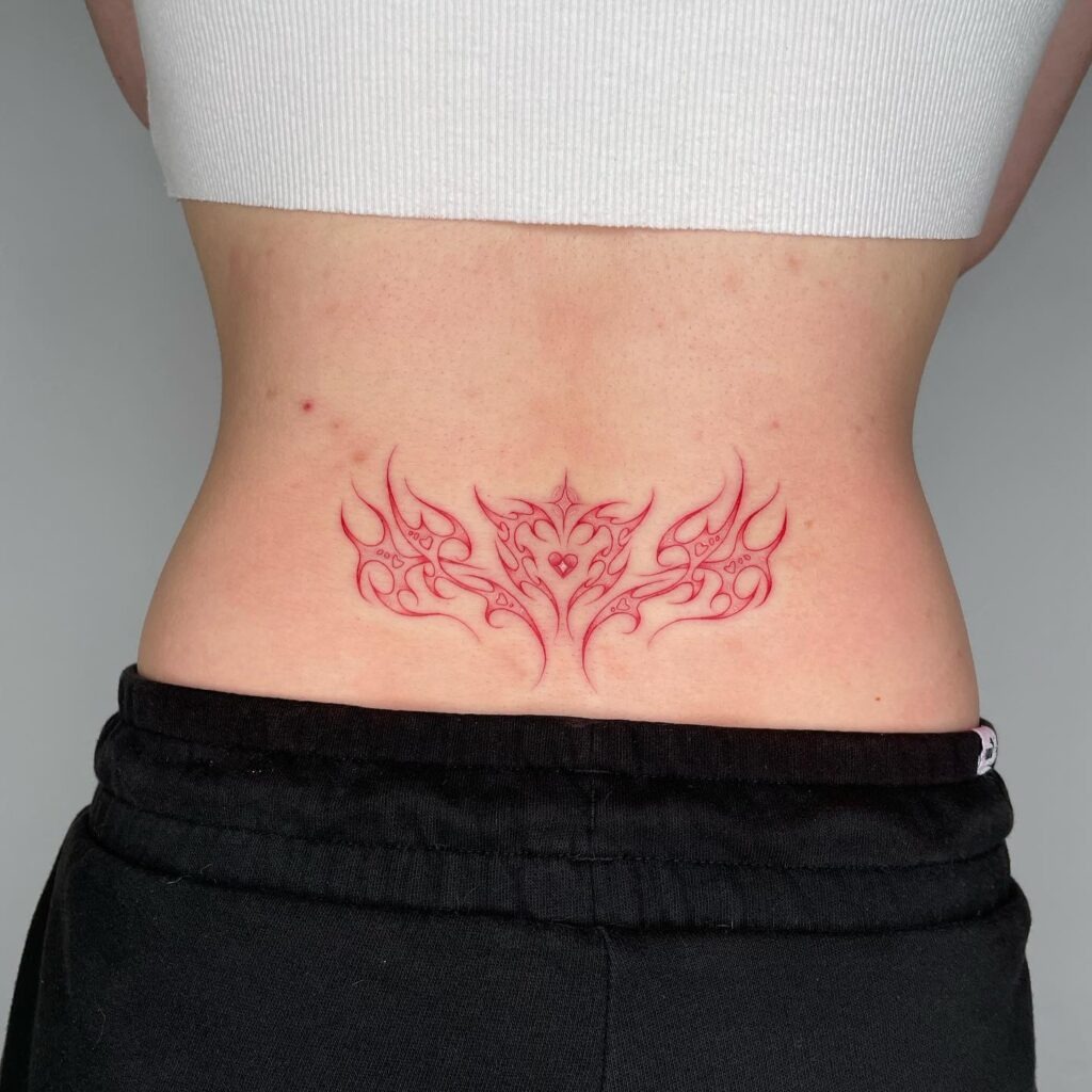 Cherry Blossom Branches Lower Back Tattoo Tattoo Design