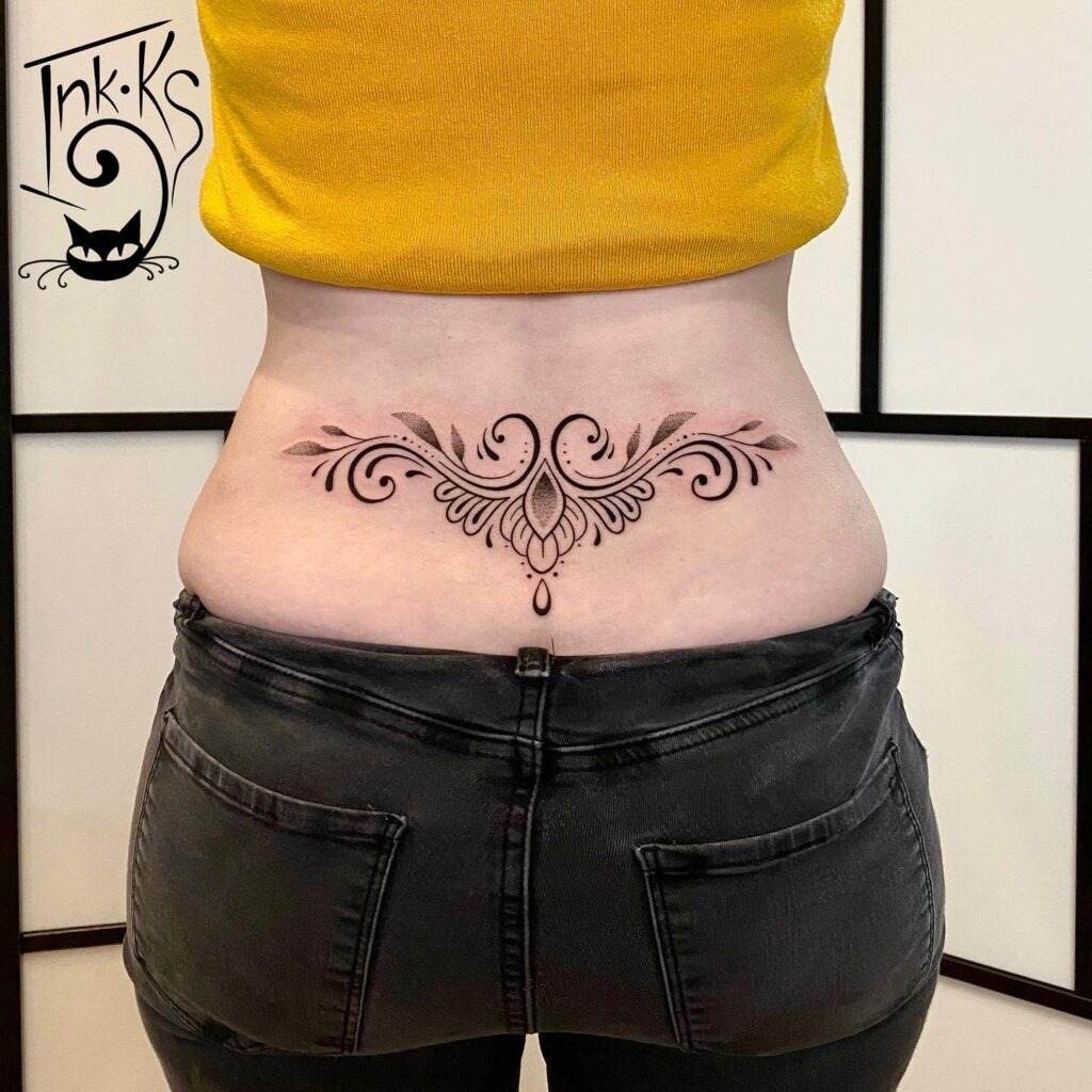 Minimalist Bat Lower Back Tattoo Tattoo Design