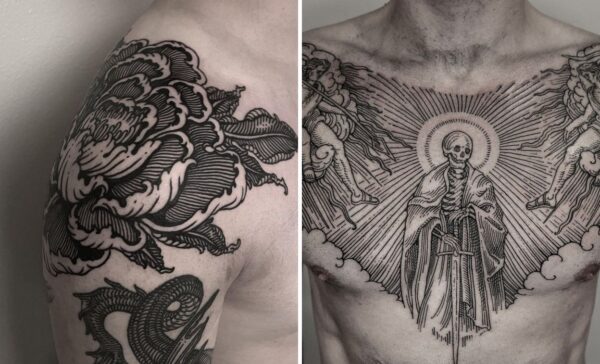 33+ Bold Woodcut Tattoo Ideas & Inspiration