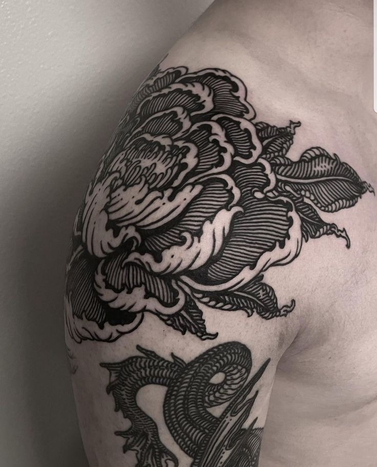 Medieval Chestpiece with Angels and Radiant Halo Tattoo Design
