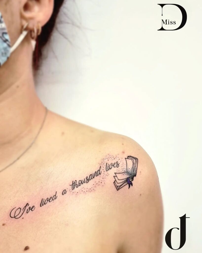 A Thousand Lives Book Tattoo Tattoo Design