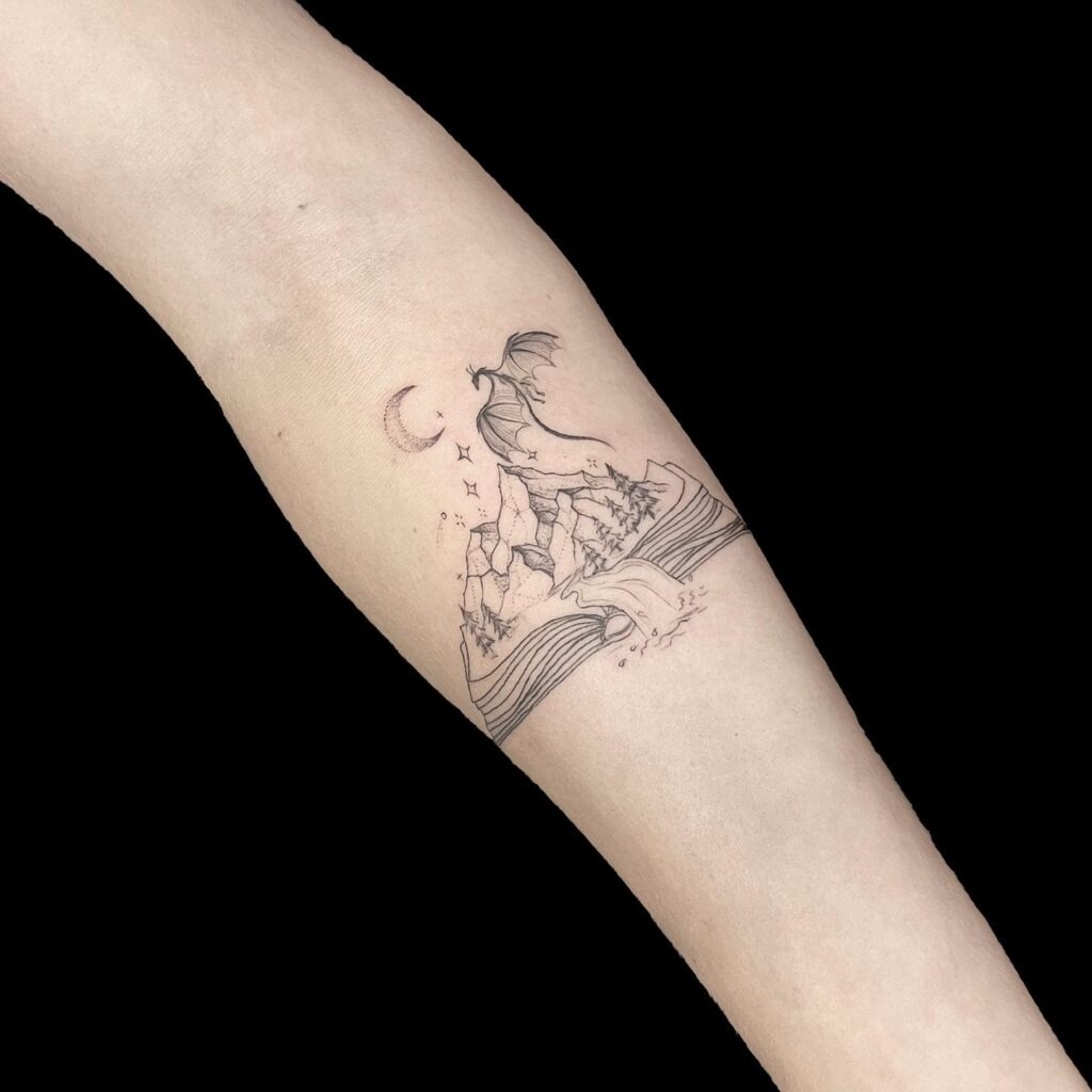Dragon's Tale Unfolding Tattoo Tattoo Design