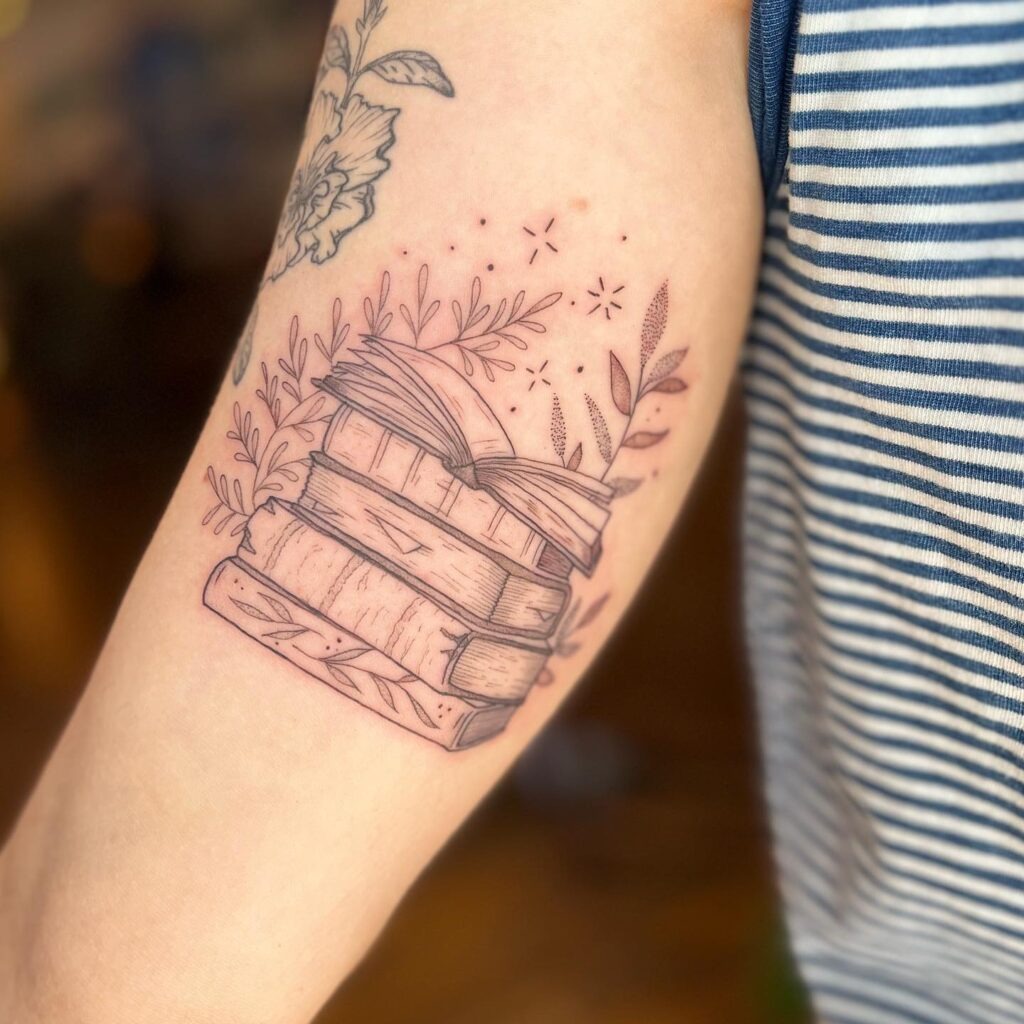 Stack of Knowledge Tattoo Tattoo Design