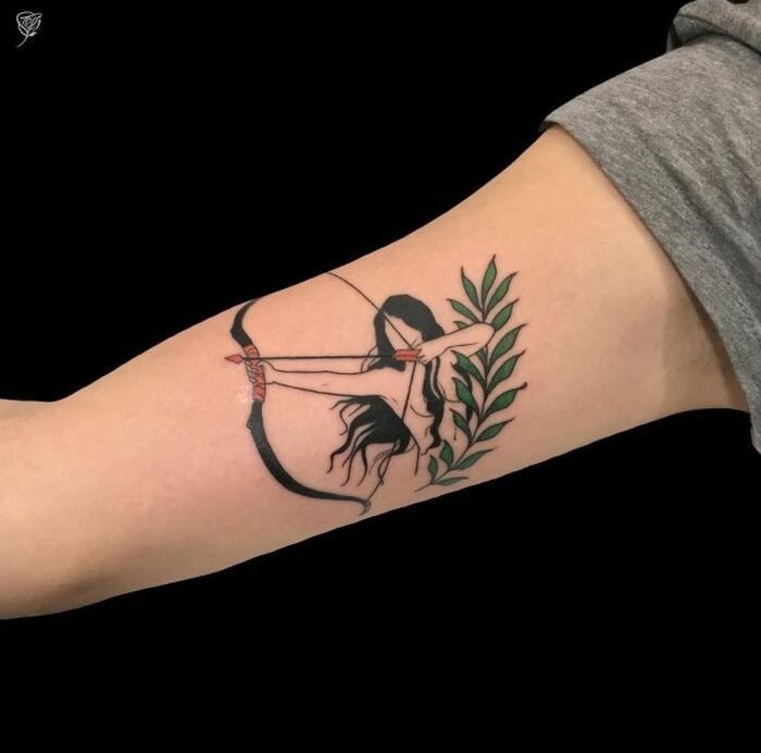 Cat of the Universe Bats Tattoo Sagittarius Arrow Tattoo Tattoo Design
