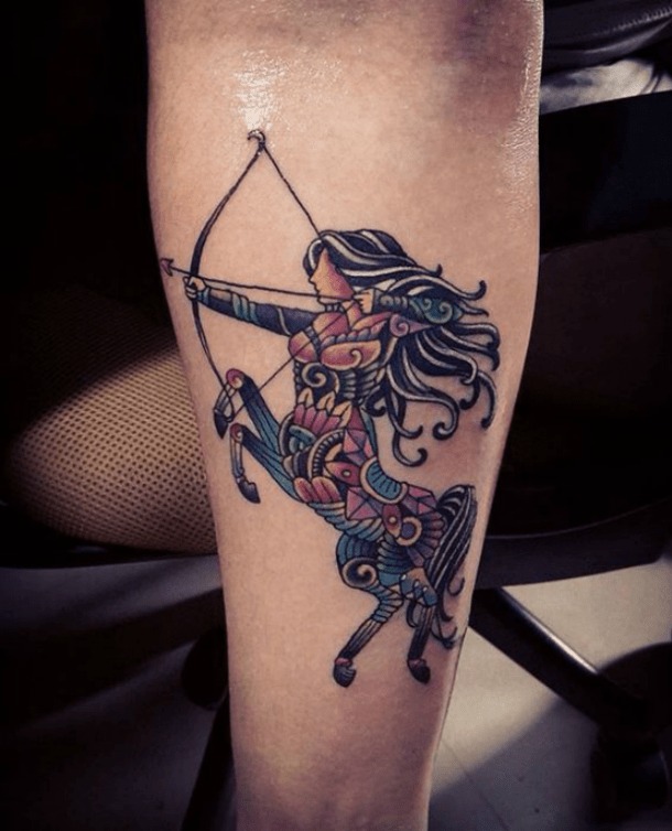 Fantasy Lady Centaur Tattoo Tribal Archer Arrow Tattoo Tattoo Design