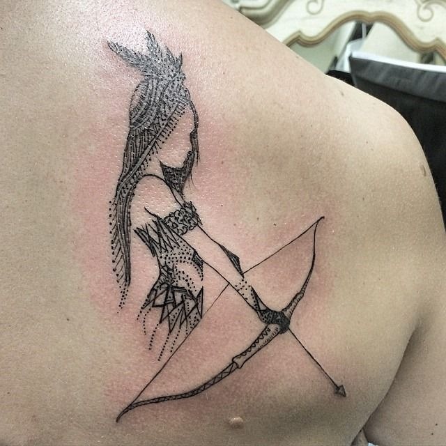 Native Inspired Tattoo Maiden Warrior Tattoo Arrow Tattoo Tattoo Design