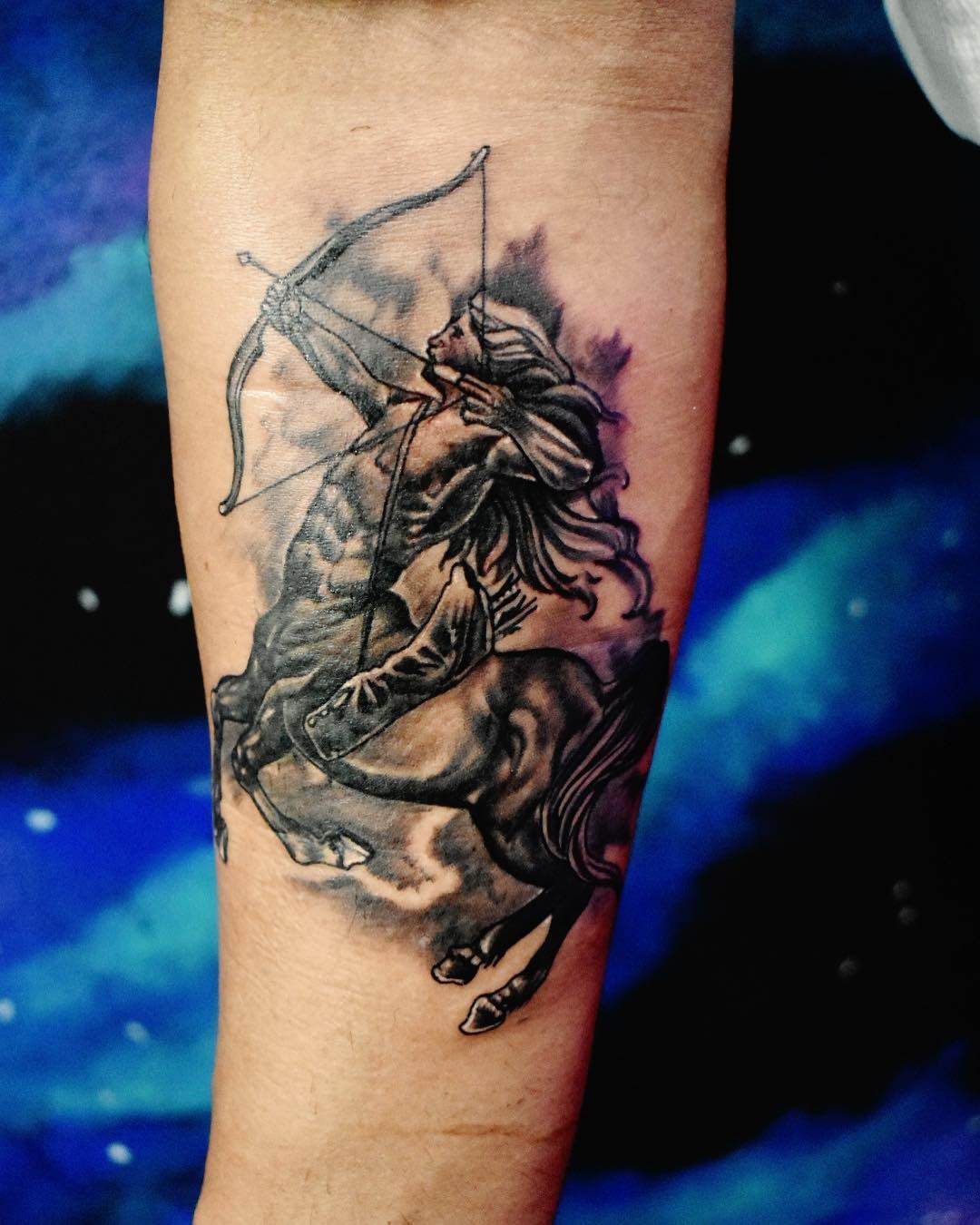 Rock and Roll Centaur Archer Tattoo, Arrow Tattoo Tattoo Design
