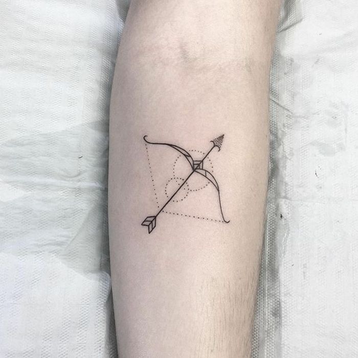Sagittarius Tattoo Bow and Arrow Art Arrow Tattoo Tattoo Design