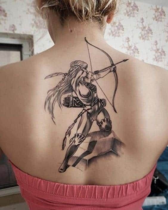 Sexy Celtic Woman Archer Tattoo Centerfold Arrow Tattoo Tattoo Design