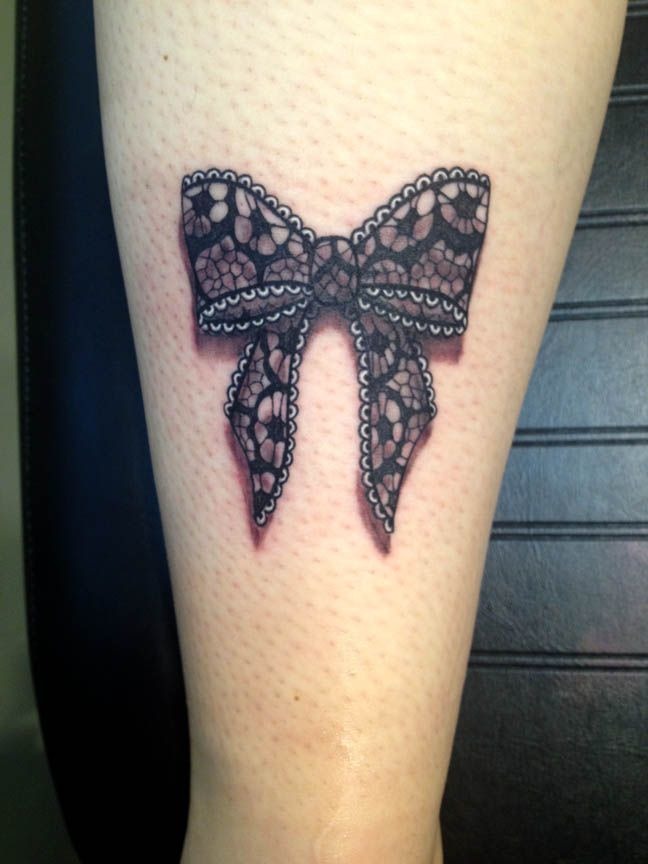 Black and White Lace Tattoo Design