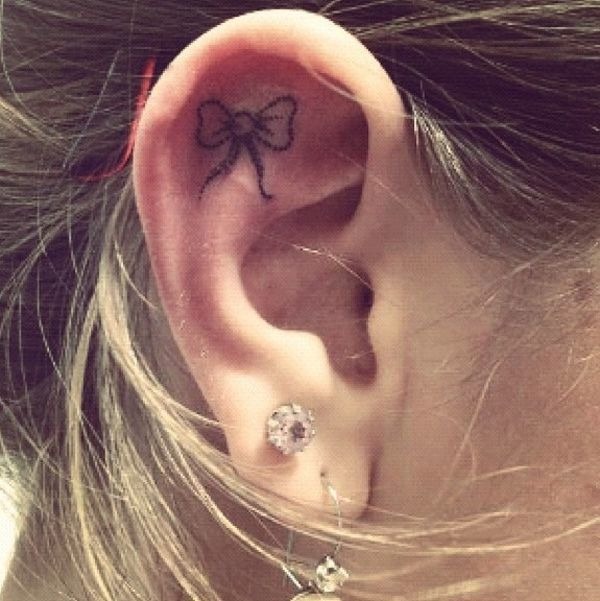 Girly Bow Tattoo Design