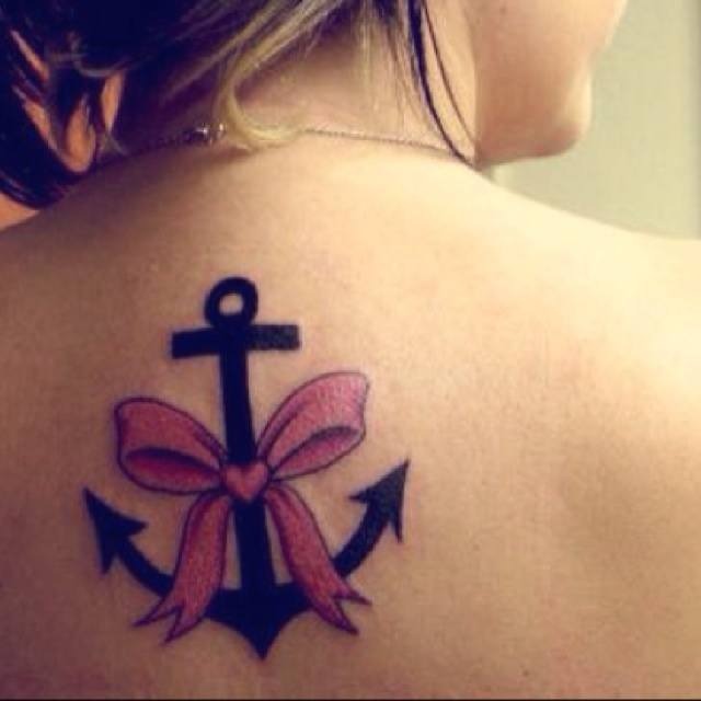 Hearts and Anchors Tattoo Design