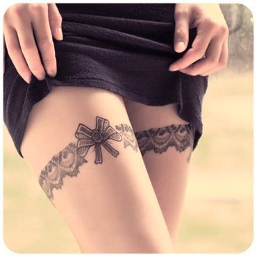 Hearts and Lace Tattoo Design