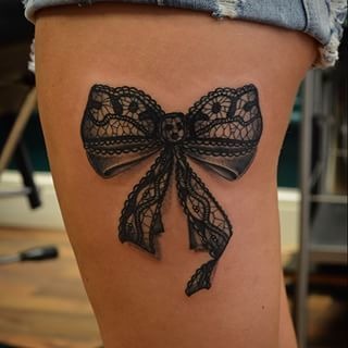 Old-Fashioned Lace Tattoo Design