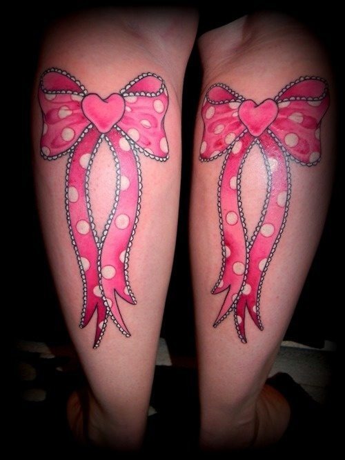 Pink and White Tattoo Design