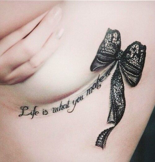Pretty black bow tattoo Tattoo Design
