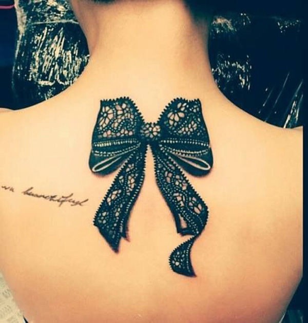 Sexy laced bow tattoo Tattoo Design
