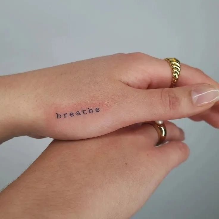 Collarbone Breathe Tattoo with Soft Energy Tattoo Design