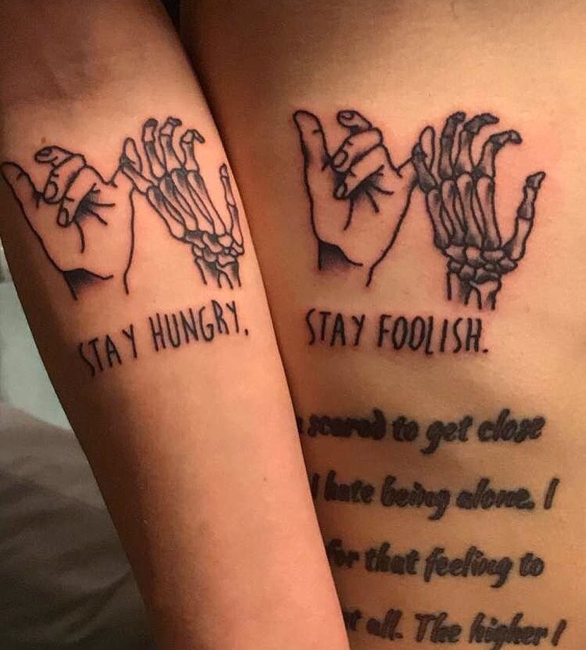 Angel and Devil Cherub Sibling Tattoo Tattoo Design